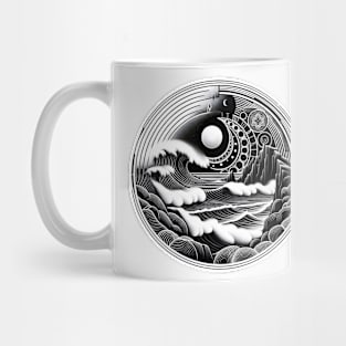 Mystic Tides: Moonlit Surf Mug